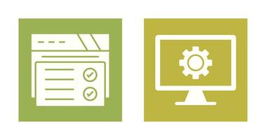 Web Browser and Monitor Screen Icon vector