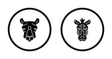 Camel and Zebra Icon vector