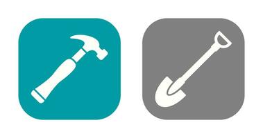 Shovel and Nail Icon vector