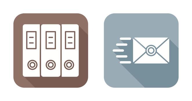 Document and Envelope Icon vector