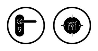 Alert and Door Lock Icon vector