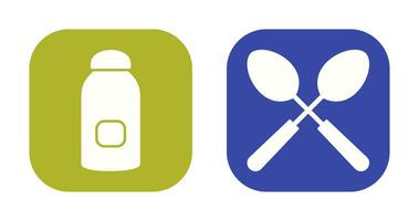 syrup and spoon Icon vector