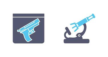 Evidence and Microscope Icon vector