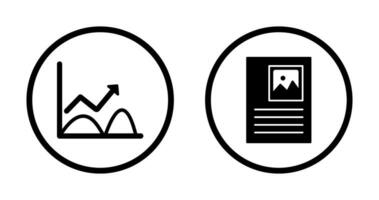 trend in graph and picture attachemnet  Icon vector