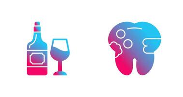 Wine and Caries Icon vector