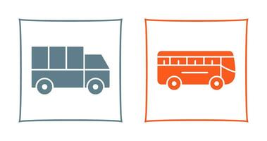 Truck and Bus Icon vector