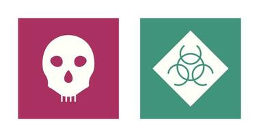 danger and biological hazard  Icon vector