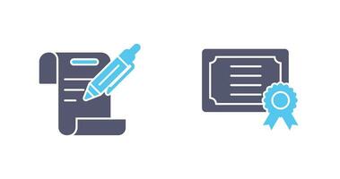 Contract and Certificate Icon vector