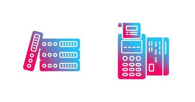 Binders and Pos terminal Icon vector