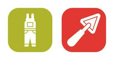 Jumpsuit and Trowel Icon vector