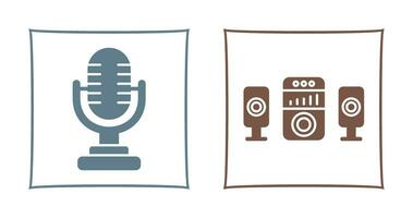Microphone and Sound System Icon vector