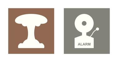 explosion and alarms Icon vector