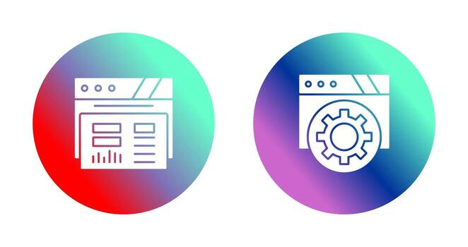 Dashboard and Browser Icon vector