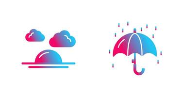 Sunshine and Raining Icon vector