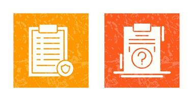 List Protection and Question Icon vector