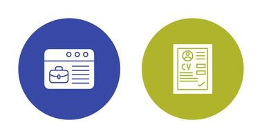 Online Recruitment and CV Icon vector