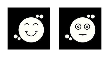 Smile and Neutral Icon vector