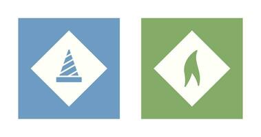 under construction and flammable material  Icon vector
