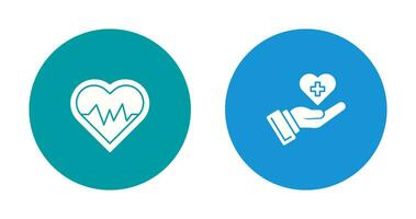 Heart Beat and Healthcare Icon vector