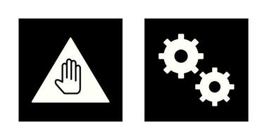 configurations and warning Icon vector