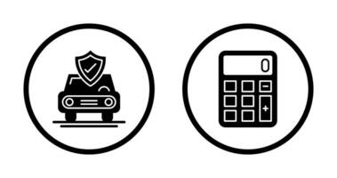 Car and Calculator Icon vector