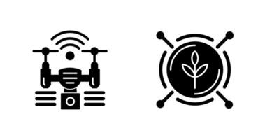 Analytics and Drone Icon vector