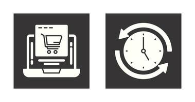 Add to Cart and Run time Icon vector