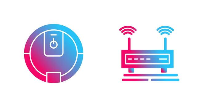 Power Button and Wifi Signals Icon vector