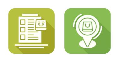Wish List and Shop Location Icon vector