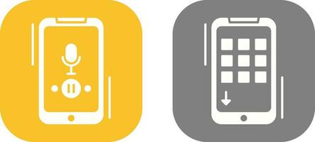 Voice Record and Device Icon vector