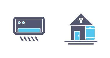 Air Conditioner and Home Automation Icon vector