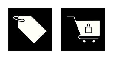 tag and cart  Icon vector