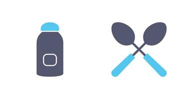 syrup and spoon Icon vector