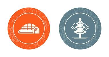 Igloo and Pine Tree Icon vector