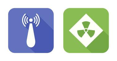 non ionizing radiation and radiation Icon vector