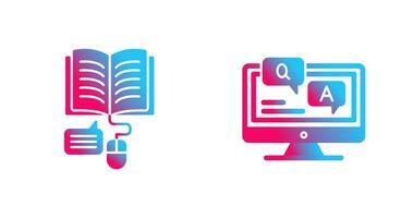 Online Learning and Faq Icon vector