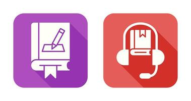 Editing and Audio Book Icon vector