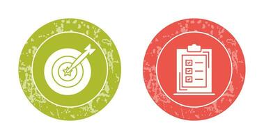 Dart and Checklist Icon vector