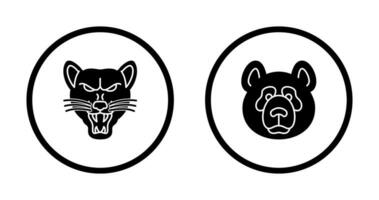 Wolf and Panda Icon vector