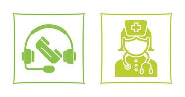 Support and Nurse Icon vector