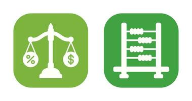 Scale and Abacus Icon vector