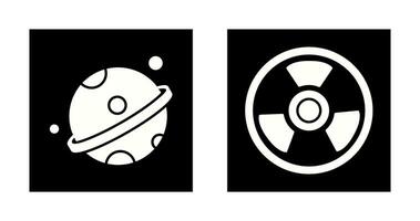 Planet and Nuclear Icon vector