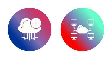 Cloud Computing and Computer  Icon vector