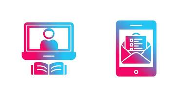 Lesson and Email Icon vector