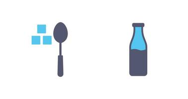 sugar and Milk bottle  Icon vector