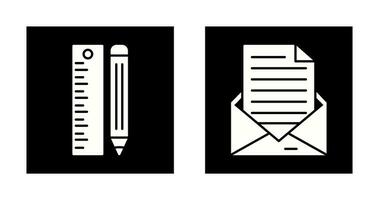 Ruler and MailSnack and Money Icon vector