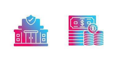 Protection Office and Money Icon vector