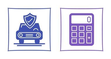 Car and Calculator Icon vector