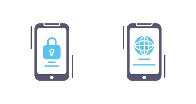 Browser and Lock Icon vector