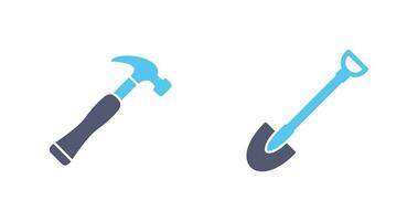 Shovel and Nail Icon vector